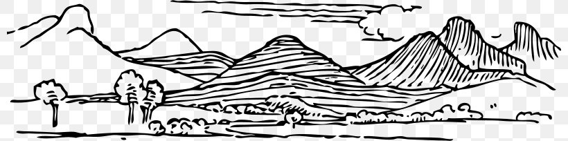 Mountain Range Clip Art, PNG, 800x204px, Mountain Range, Art, Auto Part, Black And White, Calligraphy Download Free