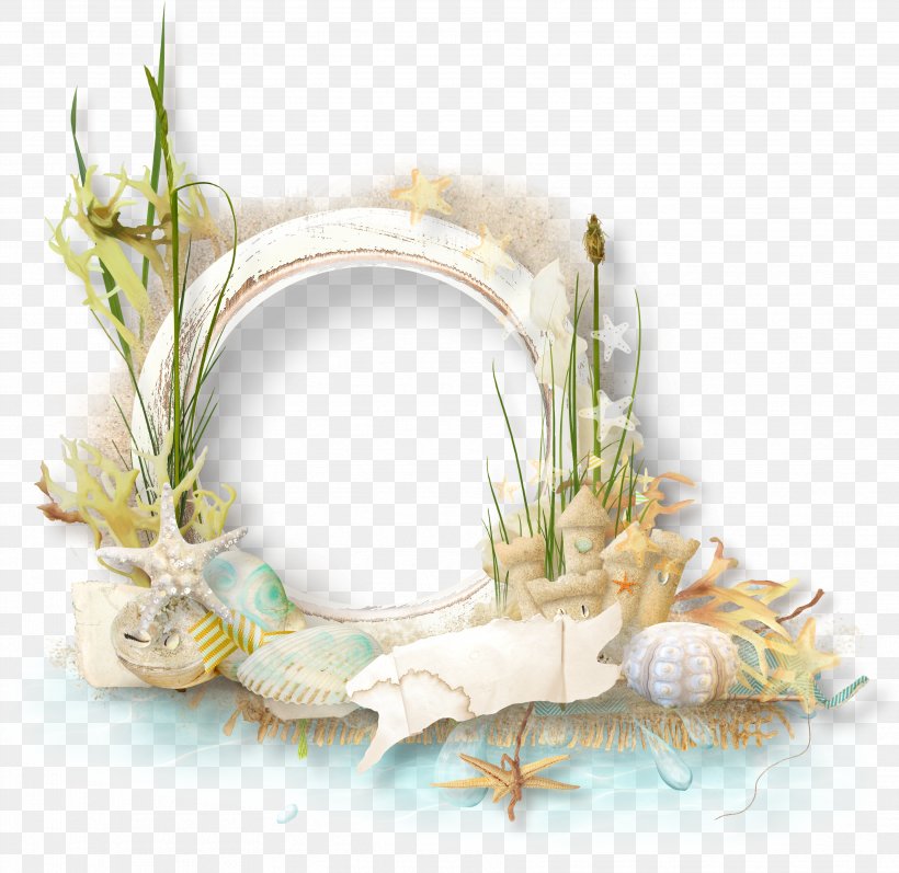 Picture Frame Clip Art, PNG, 3533x3438px, Picture Frame, Beach, Craft, Decorative Arts, Floral Design Download Free