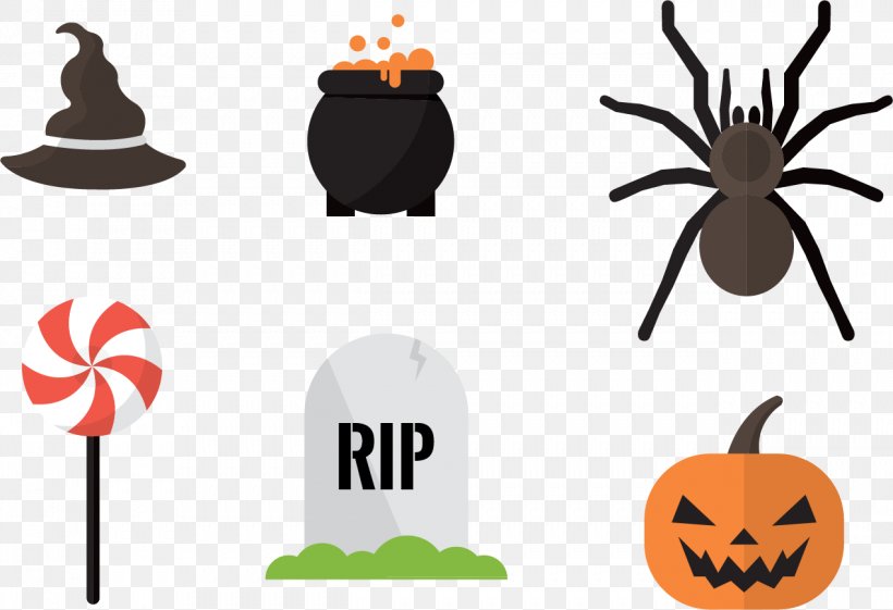 Spider Illustration, PNG, 1271x871px, Spider, Brand, Halloween, Logo, Orange Download Free
