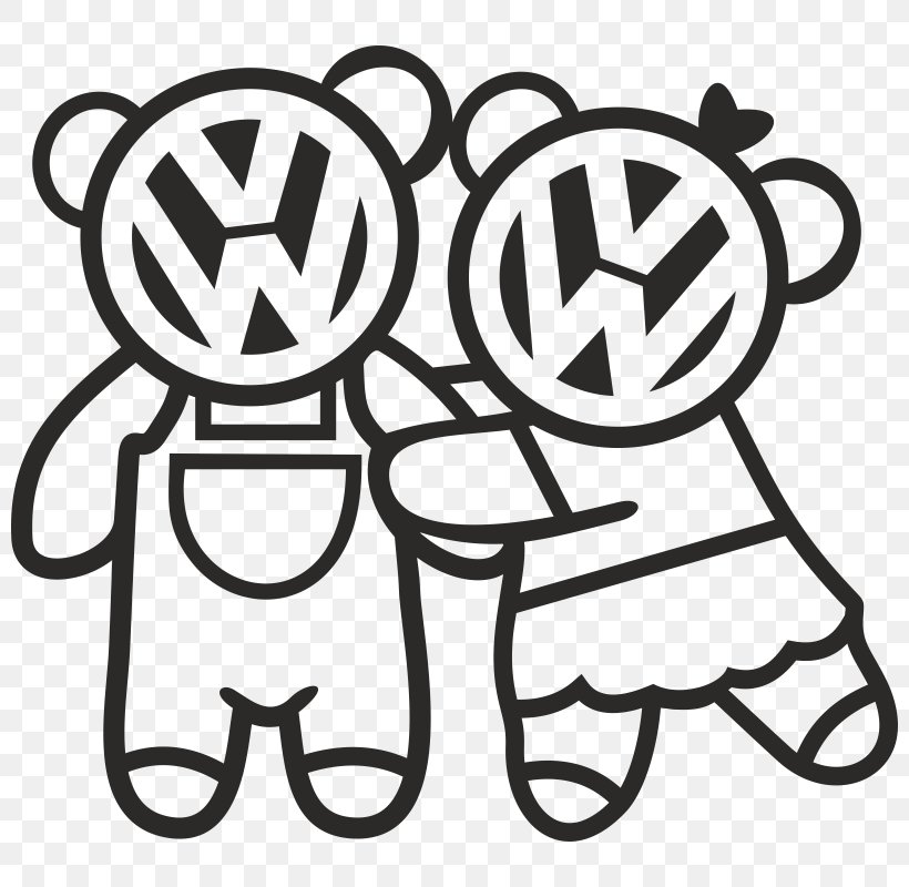Volkswagen Beetle Car Volkswagen Group Volkswagen Type 2, PNG, 800x800px, Volkswagen, Area, Black And White, Car, Decal Download Free