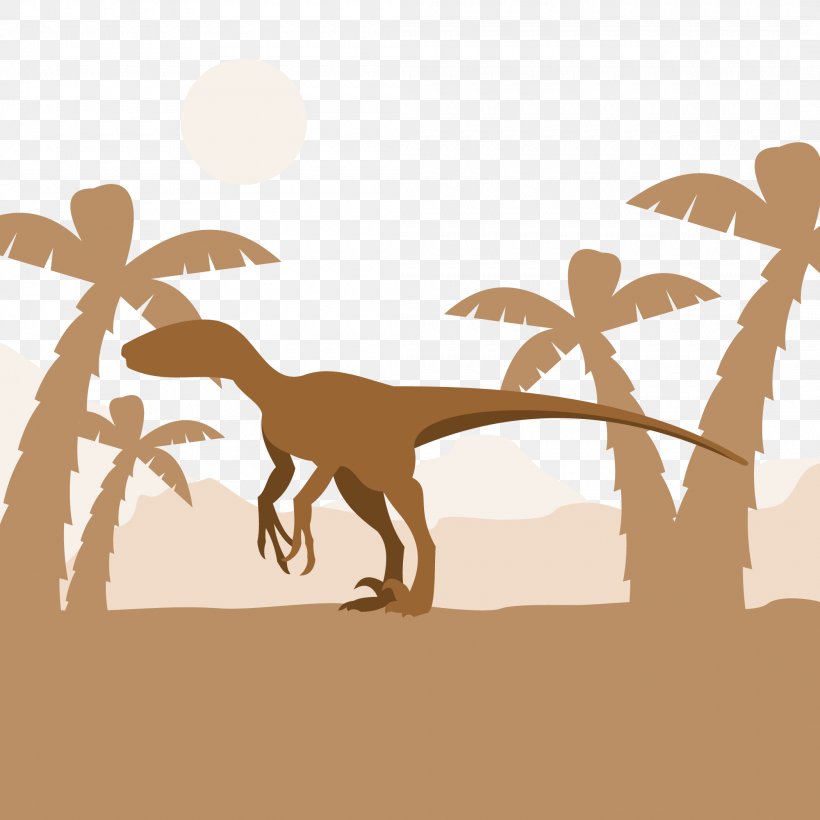 Dinosaur Cartoon Silhouette Illustration, PNG, 2100x2100px, Dinosaur, Cartoon, Fauna, Mammal, Organism Download Free