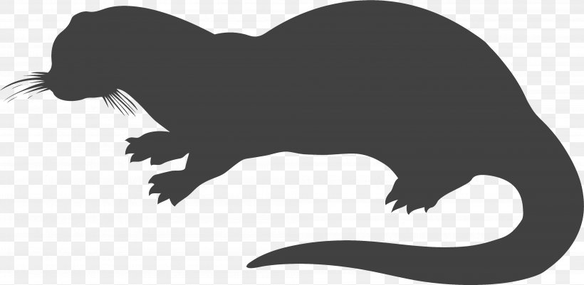 Mustelidae Ferret Silhouette Mustelinae Claw, PNG, 4003x1958px, Mustelidae, Beaver, Claw, Ferret, Mustelinae Download Free