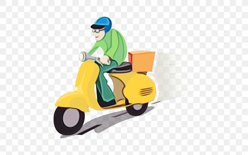 Pizza Cartoon, PNG, 512x512px, Watercolor, Bicycle, Delivery, Motorcycle, Motorcycle Courier Download Free