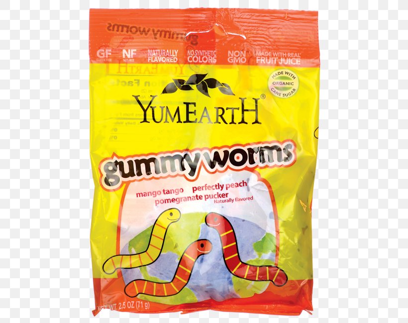 Worm Gluten YumEarth Food Gummi Candy, PNG, 650x650px, Worm, Cuisine, Earthworm, Flavor, Food Download Free