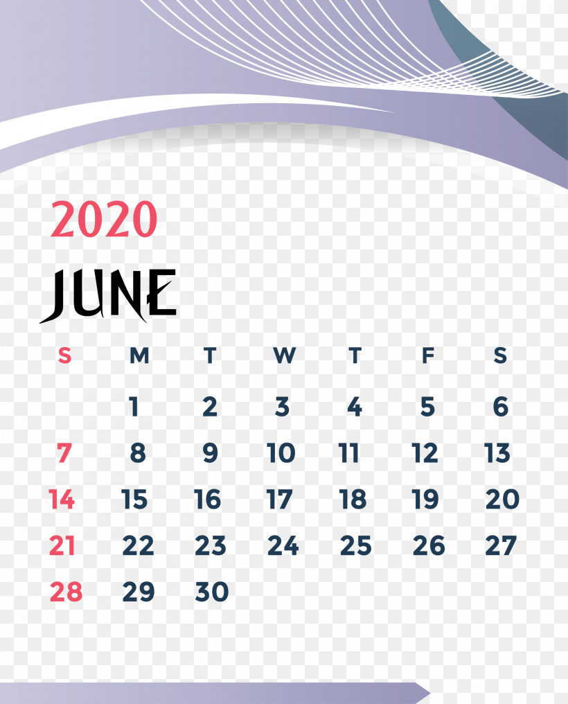 June 2020 Printable Calendar June 2020 Calendar 2020 Calendar, PNG, 2419x3000px, 2020 Calendar, June 2020 Printable Calendar, Calendar System, June 2020 Calendar, Line Download Free
