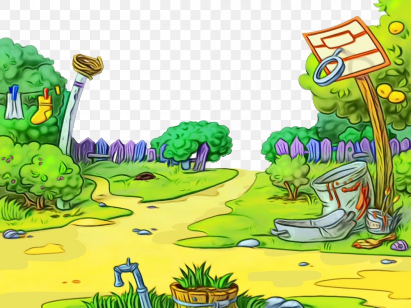 Nature Natural Landscape Cartoon Biome Water Resources, PNG, 1000x750px, Watercolor, Adventure Game, Biome, Cartoon, Grass Download Free