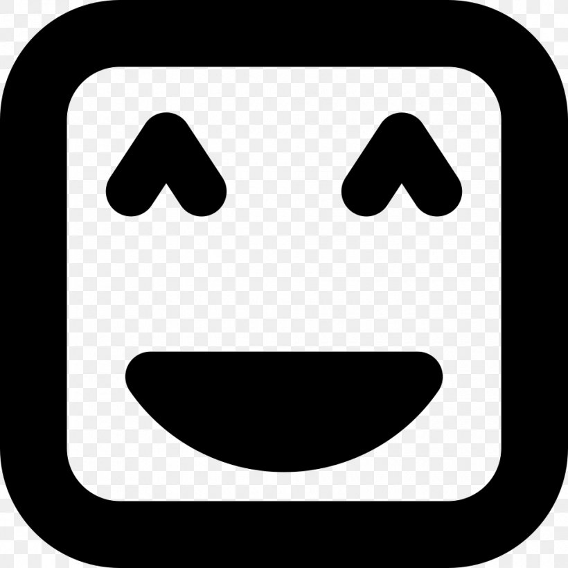 Smiley Square Face Eye, PNG, 980x980px, Smile, Animaatio, Black, Black And White, Emoticon Download Free