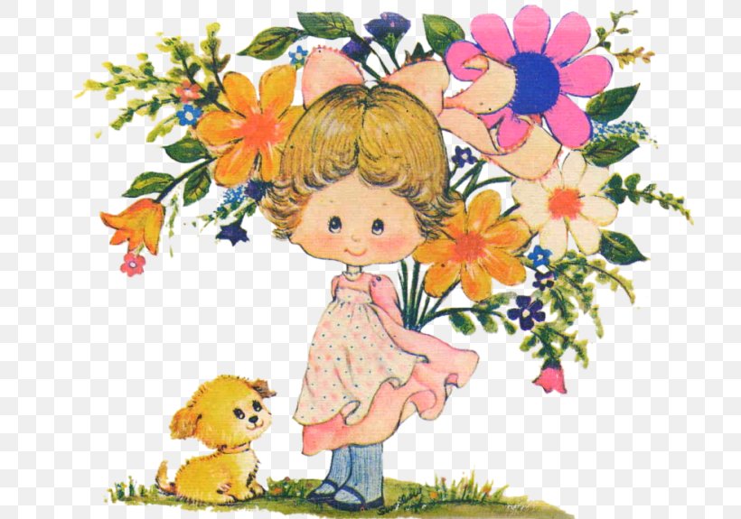 Floral Design Cut Flowers Illustration Flower Bouquet, PNG, 735x575px, Floral Design, Art, Cartoon, Child, Child Art Download Free