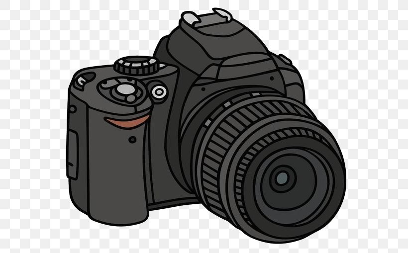 Single-lens Reflex Camera Drawing Photography, PNG, 600x509px, Camera, Automotive Tire, Black And White, Camera Lens, Cameras Optics Download Free