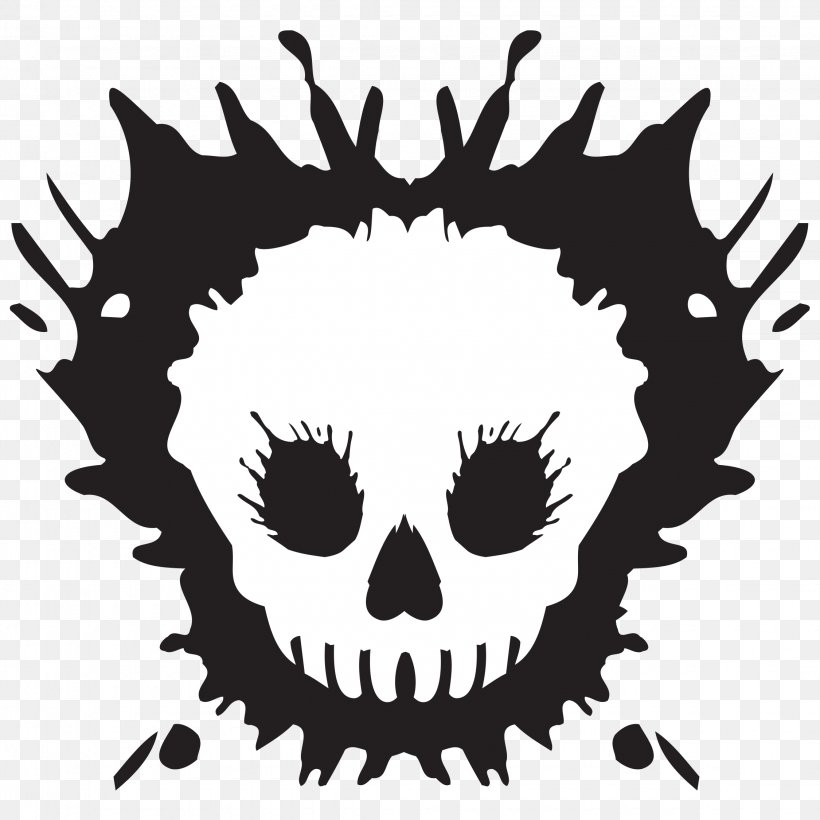 T-shirt Skull, PNG, 2250x2250px, Tshirt, Black And White, Bone, Drawing, Face Download Free