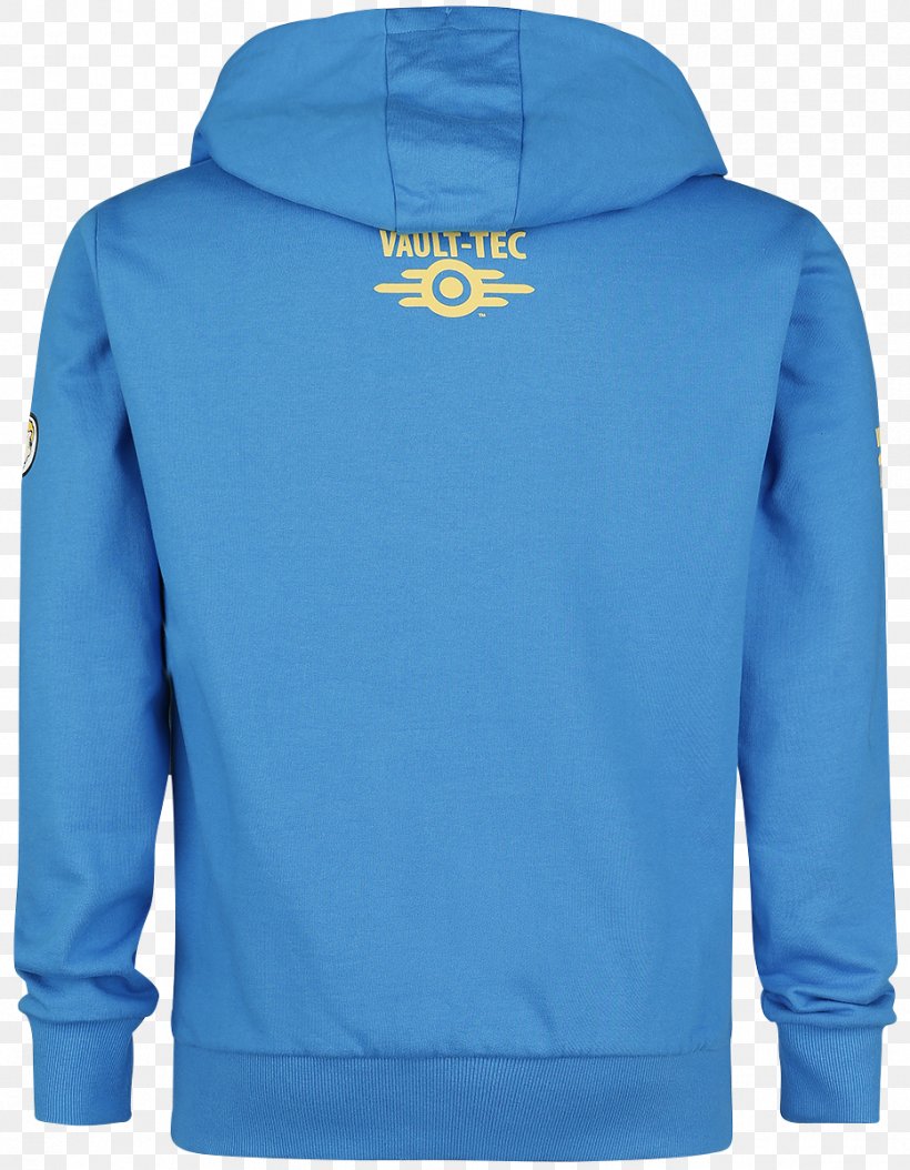 Hoodie Fallout 4 Clothing Jacket, PNG, 933x1200px, Hoodie, Active Shirt, Azure, Blue, Bluza Download Free
