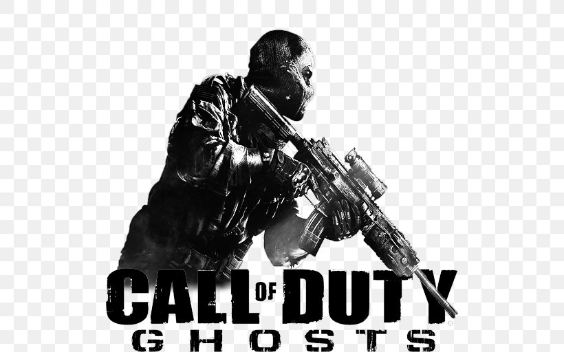 Call Of Duty: Ghosts Call Of Duty 4: Modern Warfare Video Game PlayStation 4, PNG, 512x512px, Call Of Duty Ghosts, Activision Blizzard, Air Gun, Black And White, Call Of Duty Download Free