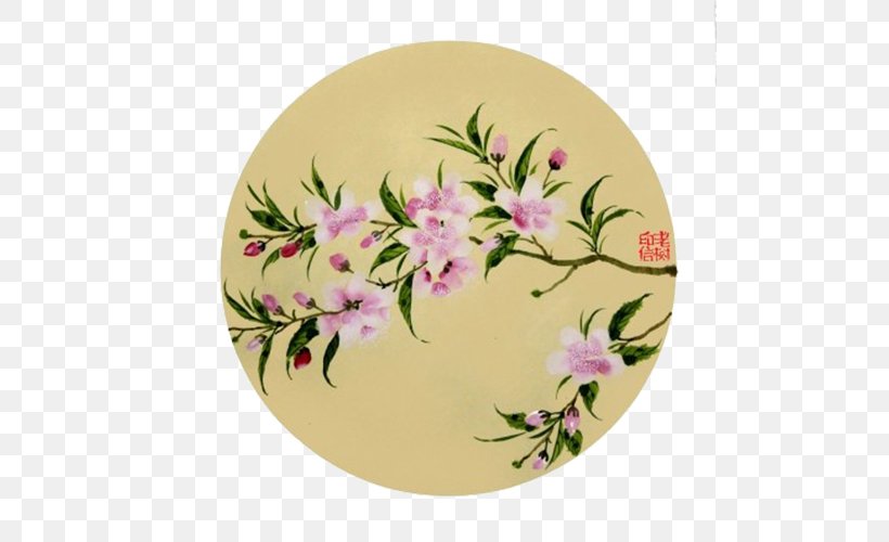 China Painting The Peach Blossom Fan Spring, PNG, 502x500px, China, Art, Autumn, Blossom, Communicatiemiddel Download Free
