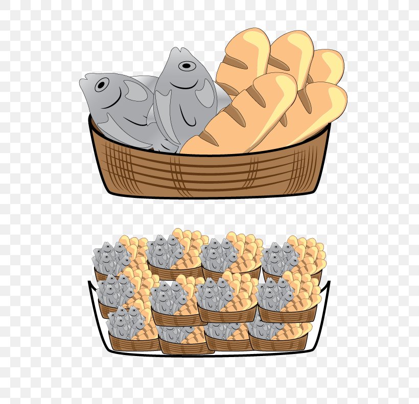 Feeding The Multitude Loaf Fish Clip Art, PNG, 612x792px, Feeding The Multitude, Basket, Bread, Child, Commodity Download Free