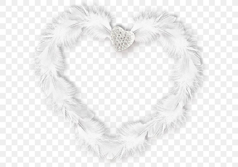 Fur White Heart, PNG, 623x575px, Fur, Black And White, Feather, Hair Accessory, Heart Download Free