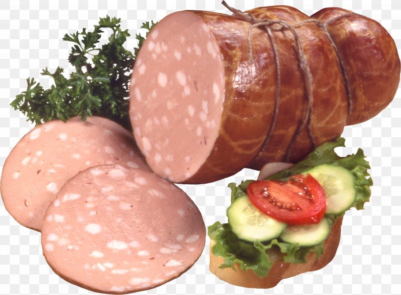 Sausage Hot Dog Bacon Ham Breakfast, PNG, 2776x2038px, Bacon, Andouille, Animal Source Foods, Bayonne Ham, Bologna Sausage Download Free