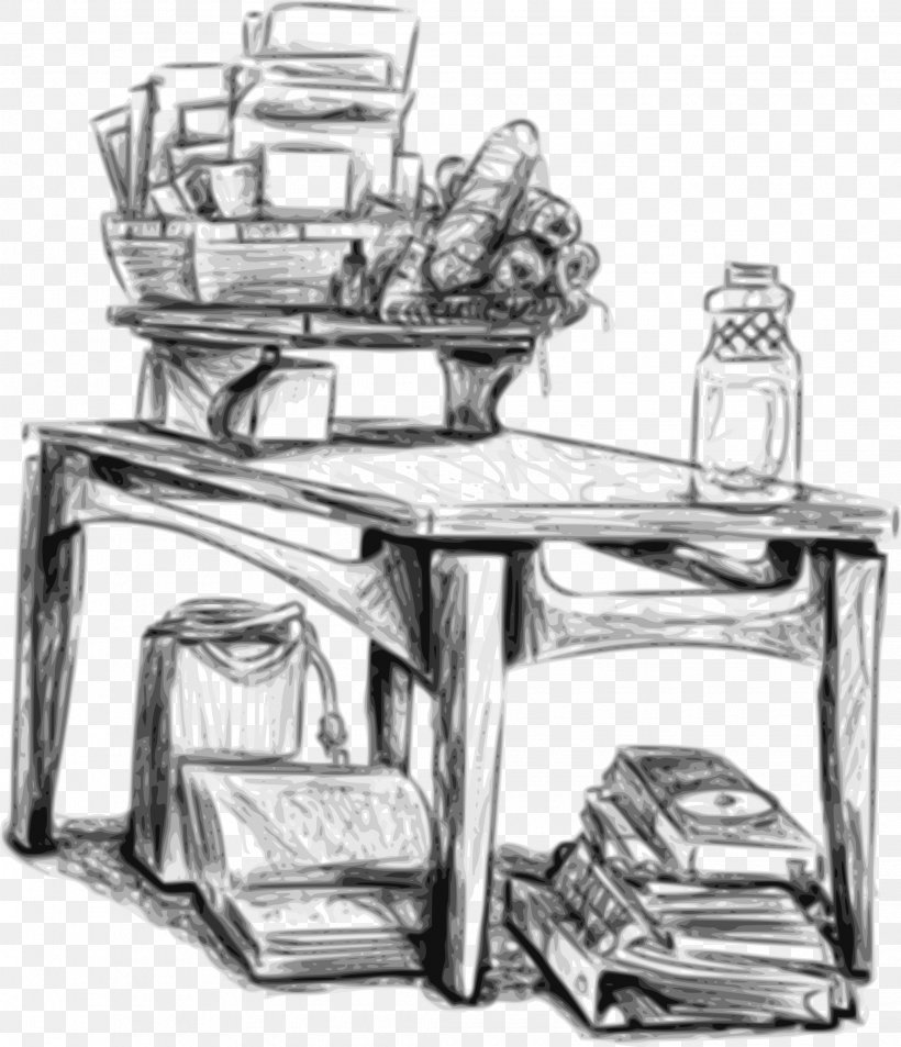 Home Office Graphic Black White Interior Sketch Illustration Vector Stock  Illustration - Download Image Now - iStock