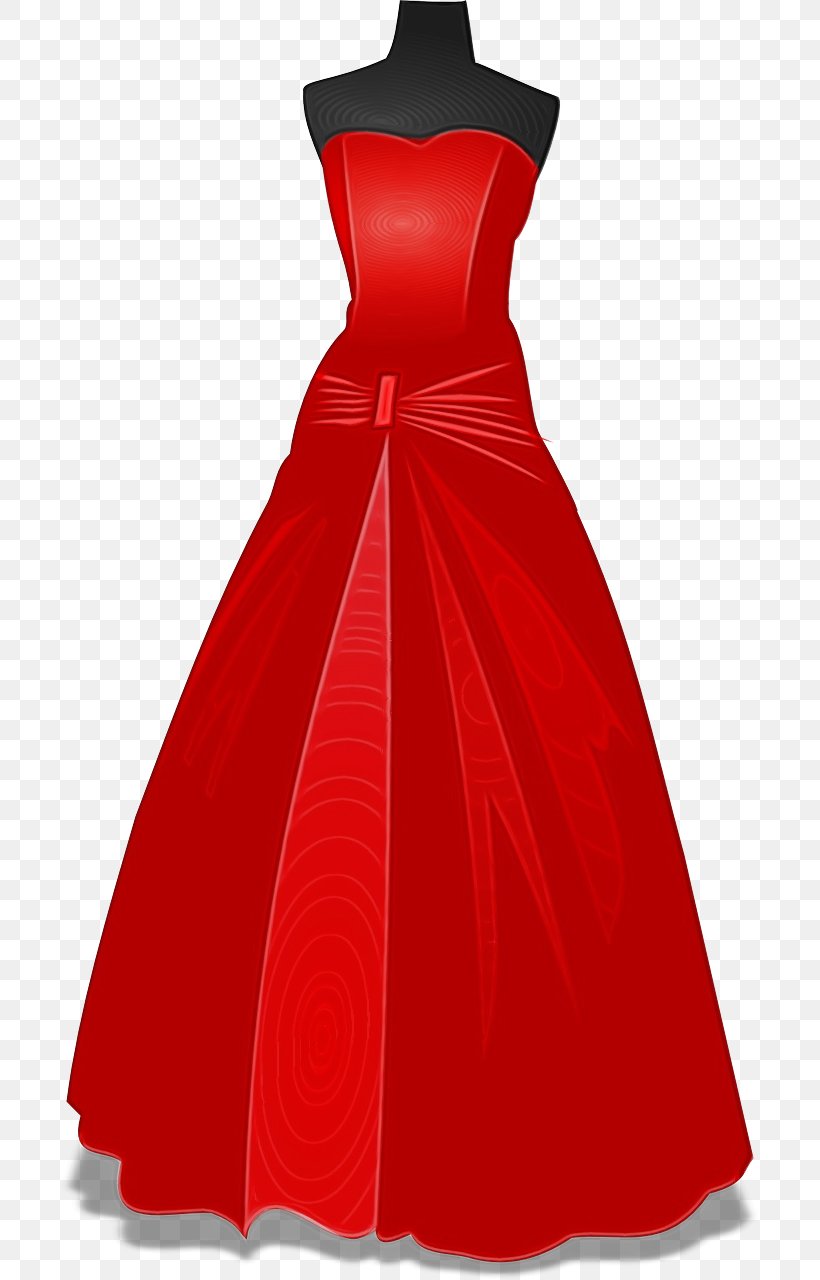 Dress Clothing Gown Red Cocktail Dress, PNG, 702x1280px, Watercolor, Bridal Party Dress, Clothing, Cocktail Dress, Day Dress Download Free