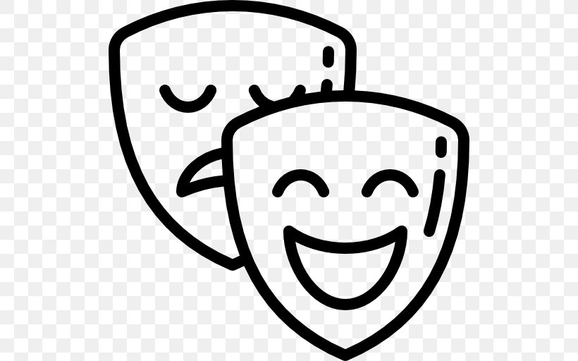 Theatre Mask Art, PNG, 512x512px, Theatre, Art, Black And White, Comedy, Drama Download Free