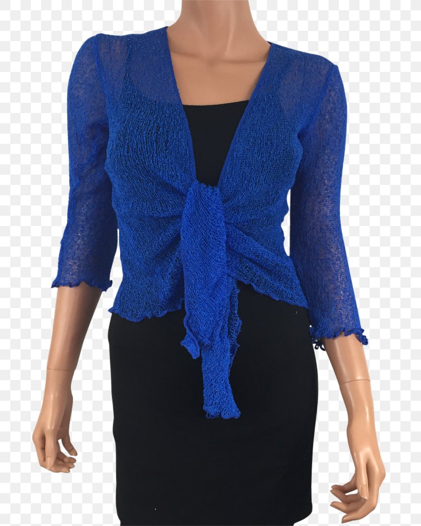 Cardigan Sleeve Blouse Shrug Top, PNG, 770x1024px, Cardigan, Blouse, Blue, Clothing, Cobalt Blue Download Free