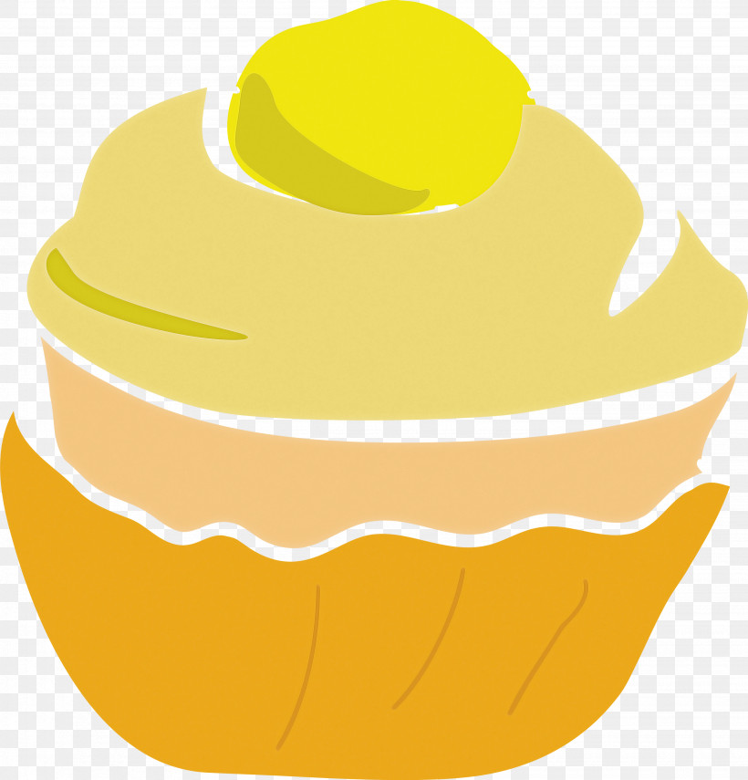 Yellow Baking Cup Food Mixing Bowl Tableware, PNG, 2875x3000px, Cake, Baking Cup, Cartoon Cake, Cuisine, Cupcake Download Free