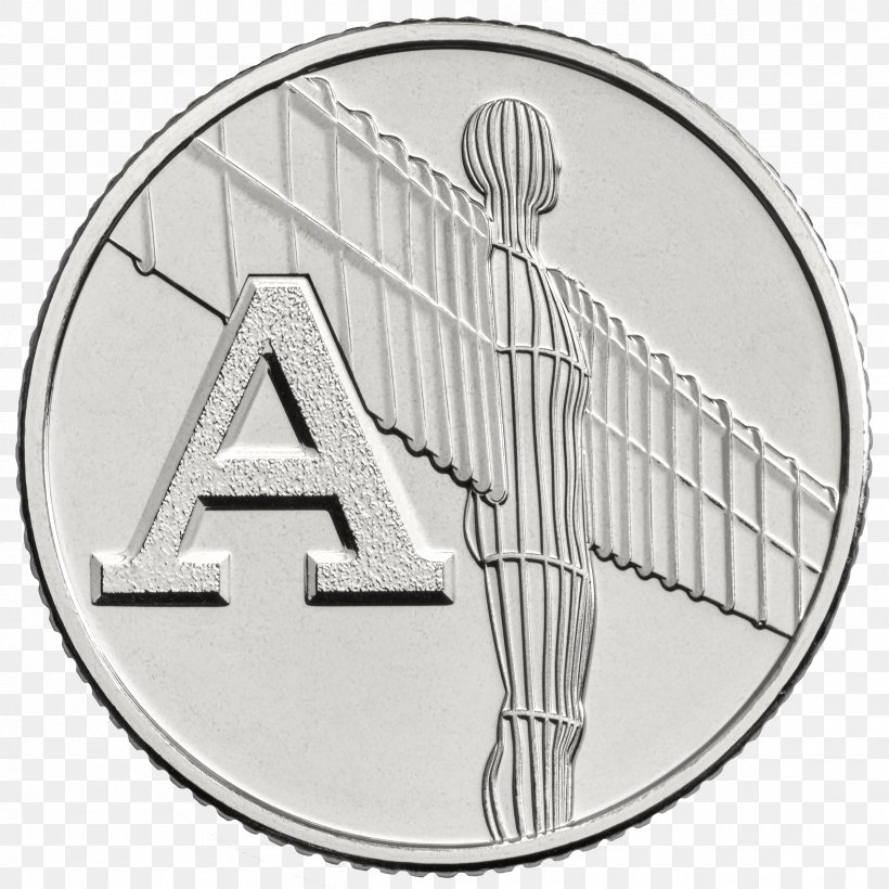 Angel Of The North 2018 Royal Mint Ten Pence Coin, PNG, 2400x2400px, Angel Of The North, Angel, Antony Gormley, Area, Coin Download Free