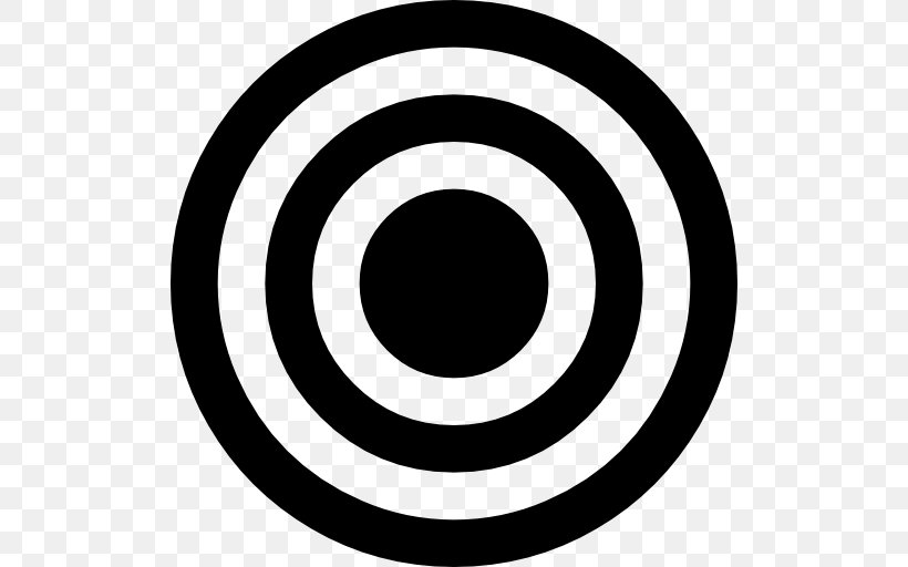 Bullseye Shooting Target Clip Art, PNG, 512x512px, Bullseye, Area, Black And White, Brand, Darts Download Free