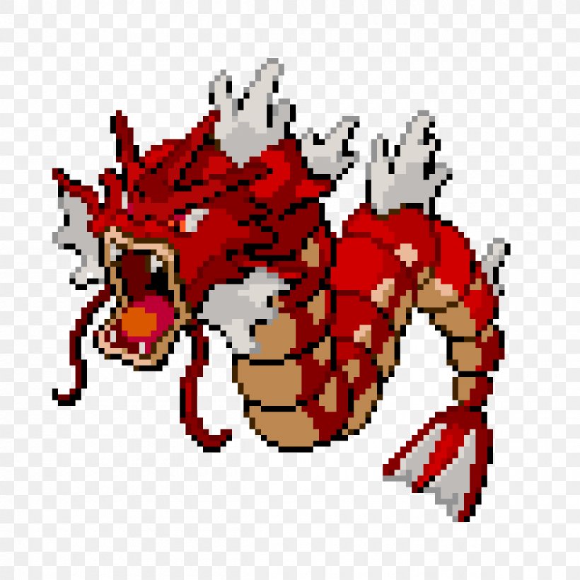 Sprite Gyarados Pixel Art Image Deoxys, PNG, 1200x1200px, Sprite, Art, Crab, Crossstitch, Deoxys Download Free