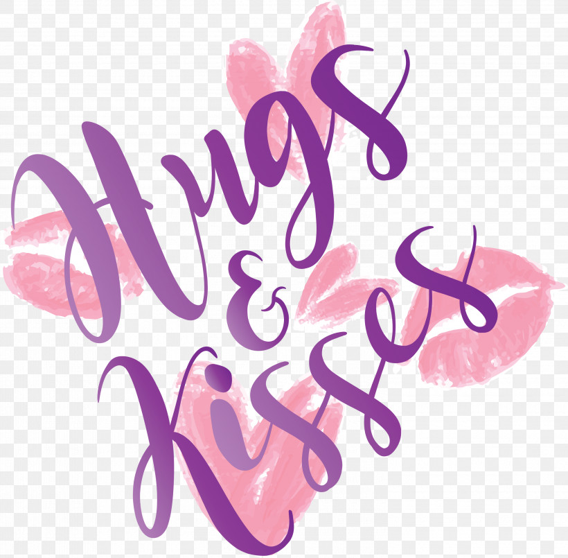 Valentines Day Hugs And Kisses, PNG, 3000x2947px, Valentines Day, Calligraphy, Hugs And Kisses, Magenta, Pink Download Free