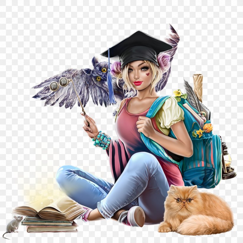 Graduation Cartoon, PNG, 2500x2500px, Education, Cat, Costume, Costume Accessory, Girly Girl Download Free