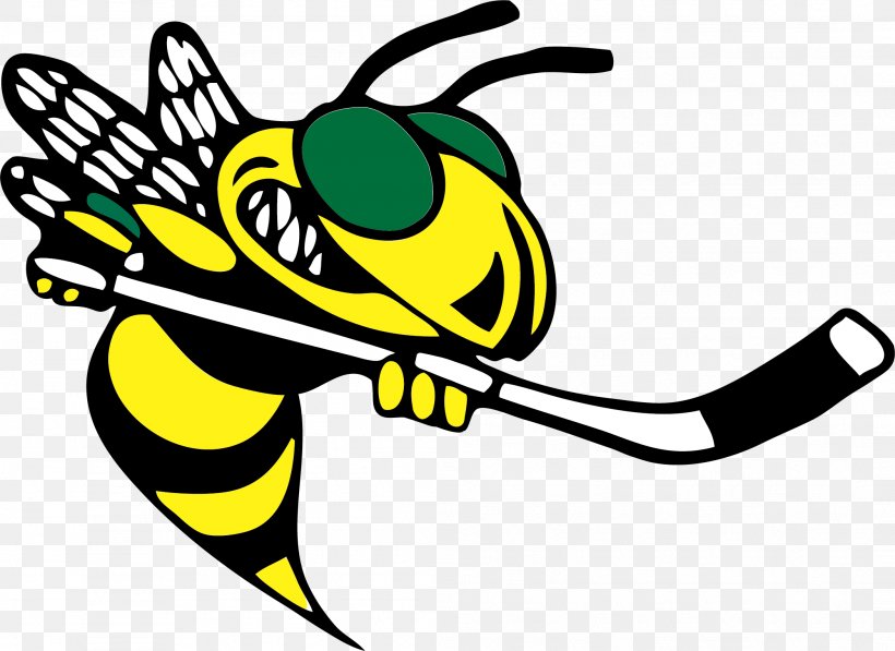 North Reading Youth Hockey Clip Art Hornet Image Logo, PNG, 2101x1532px, Hornet, Artwork, Beak, Black And White, Butterfly Download Free