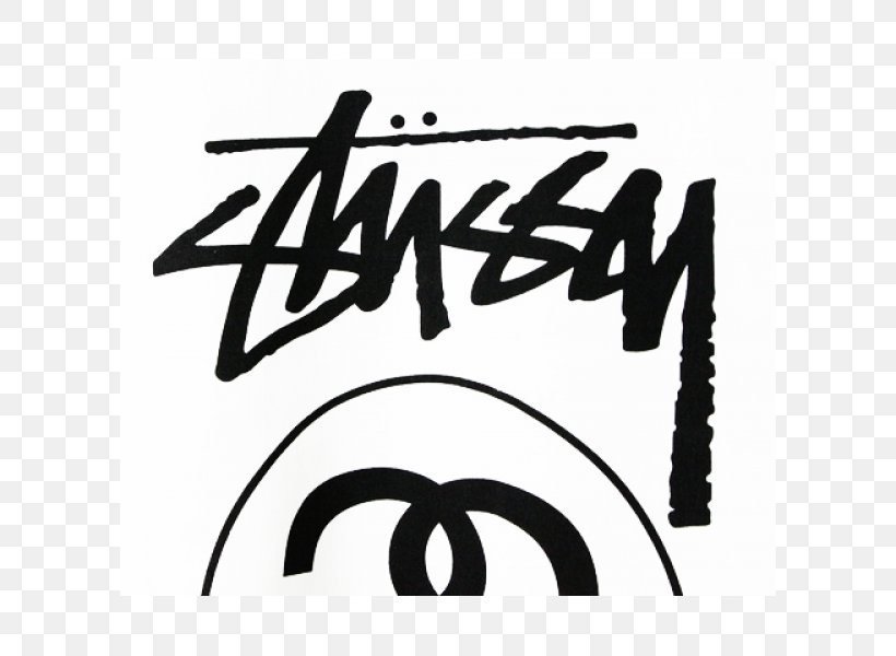 T-shirt Stüssy Streetwear Logo The Hundreds, PNG, 600x600px, Tshirt, Area, Black, Black And White, Brand Download Free