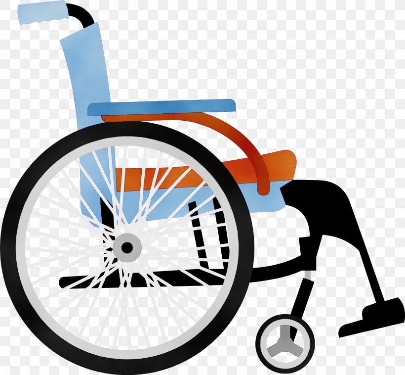Wheelchair Motorized Wheelchair Disability Mobility Aid Pride, PNG, 2222x2056px, Watercolor, Bicycle Wheel, Disability, Hand, Health Download Free