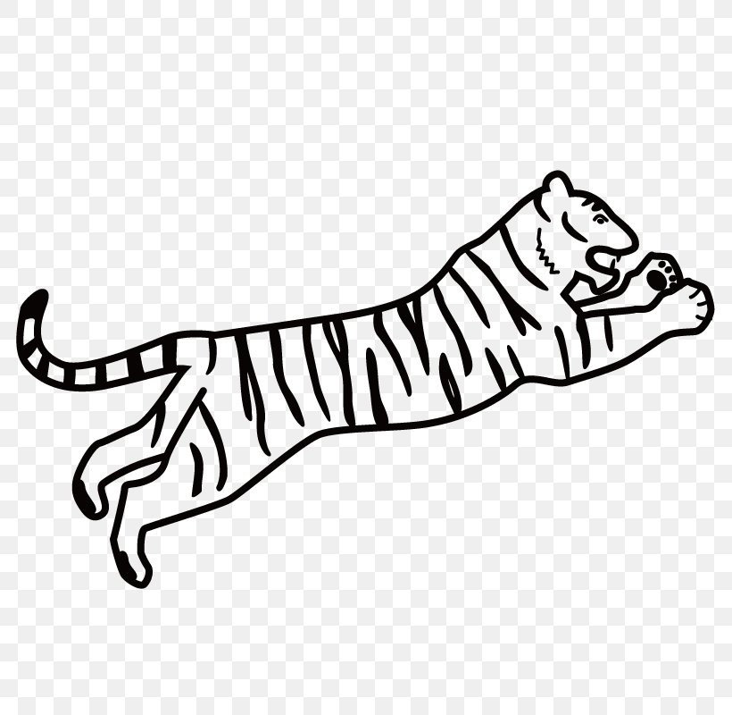 Bengal Tiger Drawing Coloring Book Clip Art, PNG, 800x800px, Bengal Tiger, Area, Art, Big Cats, Black Download Free