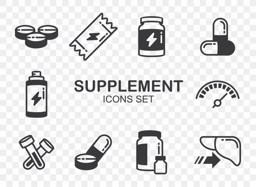 Dietary Supplement Vitamin Illustration, PNG, 2800x2050px, Dietary Supplement, Area, Black, Black And White, Bodybuilding Supplement Download Free