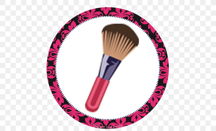 Cupcake Makeup Brush Party Clip Art, PNG, 500x500px, Cupcake, Birthday, Brush, Cake Decorating, Cosmetics Download Free