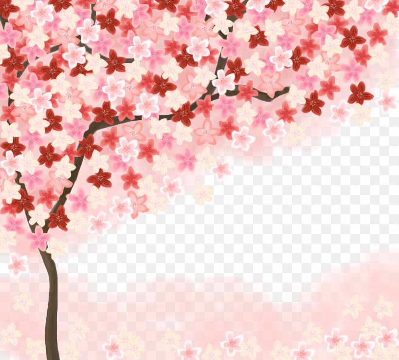 Paper Cherry Blossom Wallpaper, PNG, 4400x3968px, 3d Computer Graphics, Paper, Blossom, Branch, Cherry Blossom Download Free