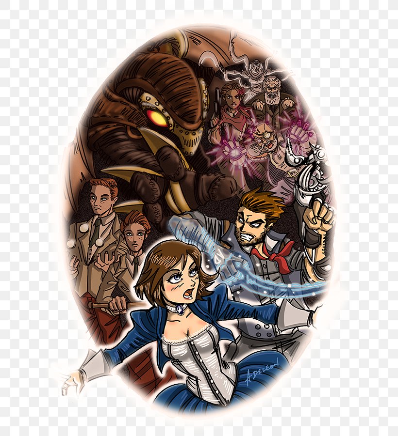 BioShock Infinite BioShock 2 Fan Art, PNG, 635x900px, Watercolor, Cartoon, Flower, Frame, Heart Download Free