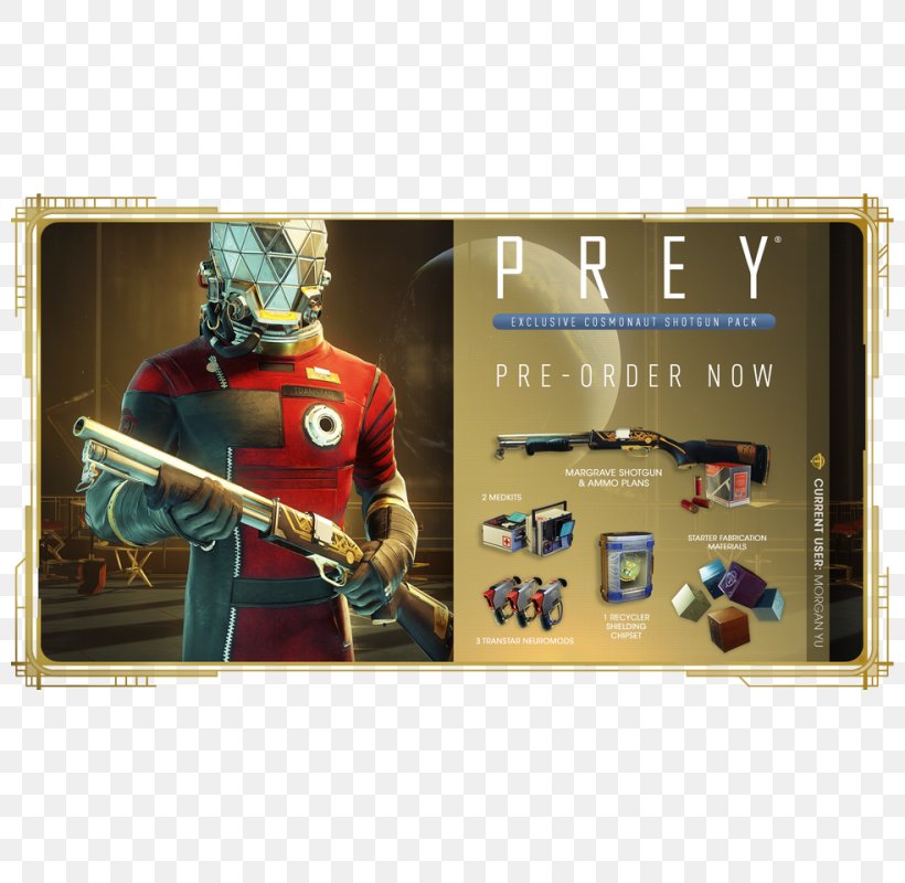 Prey Shotgun PlayStation 4 Video Game Pre-order, PNG, 800x800px, 2017, Prey, Bethesda Softworks, Downloadable Content, Game Download Free