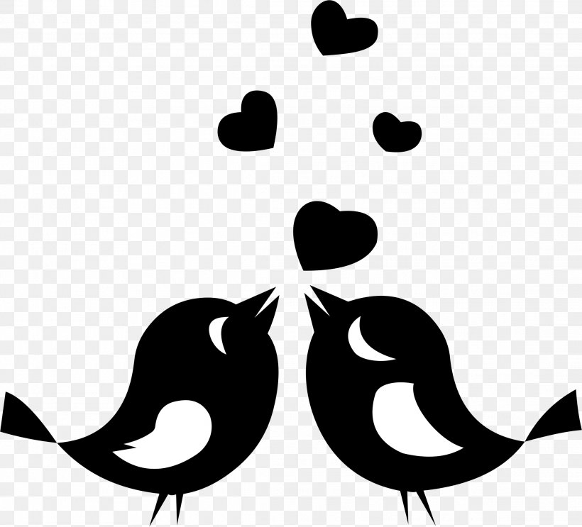 Lovebird Clip Art, PNG, 2284x2070px, Bird, Artwork, Black, Black And White, Happiness Download Free