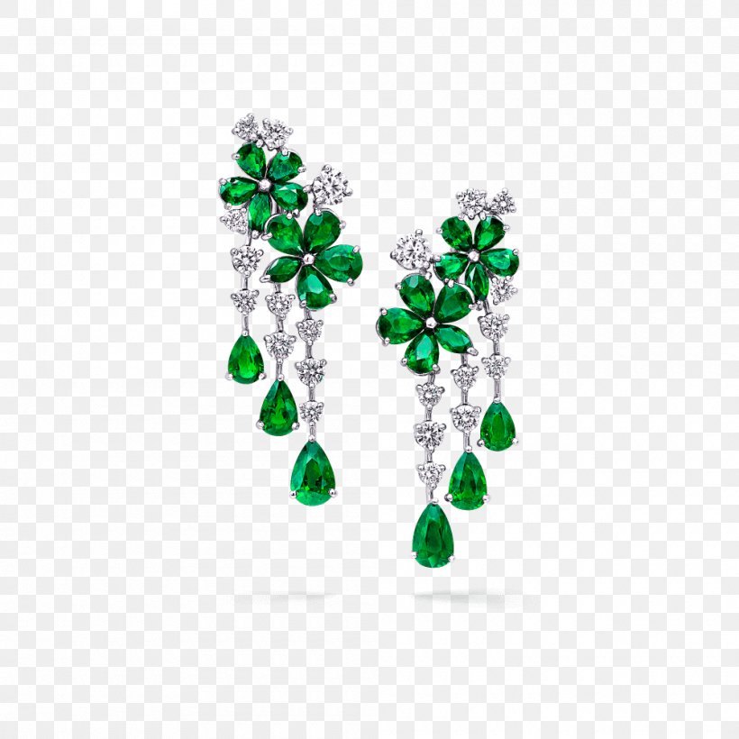 Emerald Earring Graff Diamonds Jewellery, PNG, 1000x1000px, Emerald, Body Jewelry, Clothing Accessories, Diamond, Diamond Cut Download Free