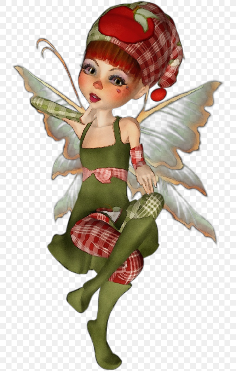 Holly, PNG, 742x1287px, Watercolor, Angel, Figurine, Holly, Paint Download Free