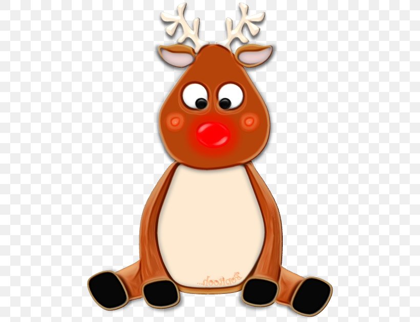 Reindeer, PNG, 488x630px, Watercolor, Animal Figure, Cartoon, Deer, Fawn Download Free