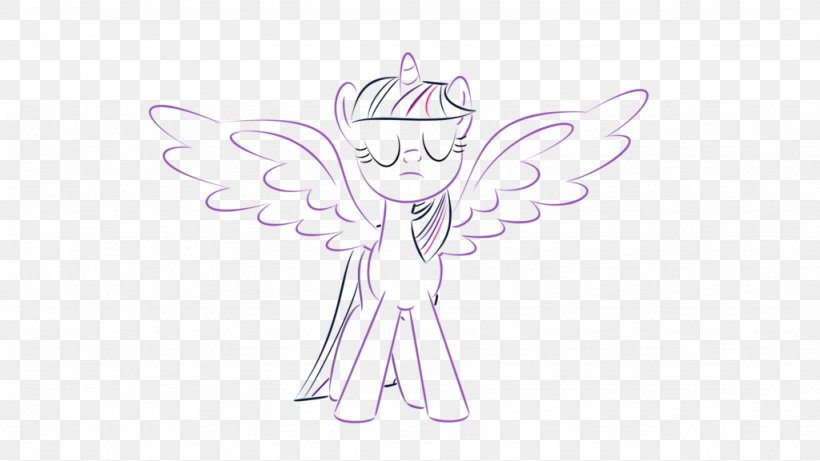 Winged Unicorn Twilight Sparkle Illustration Sketch, PNG, 1024x576px, Watercolor, Cartoon, Flower, Frame, Heart Download Free