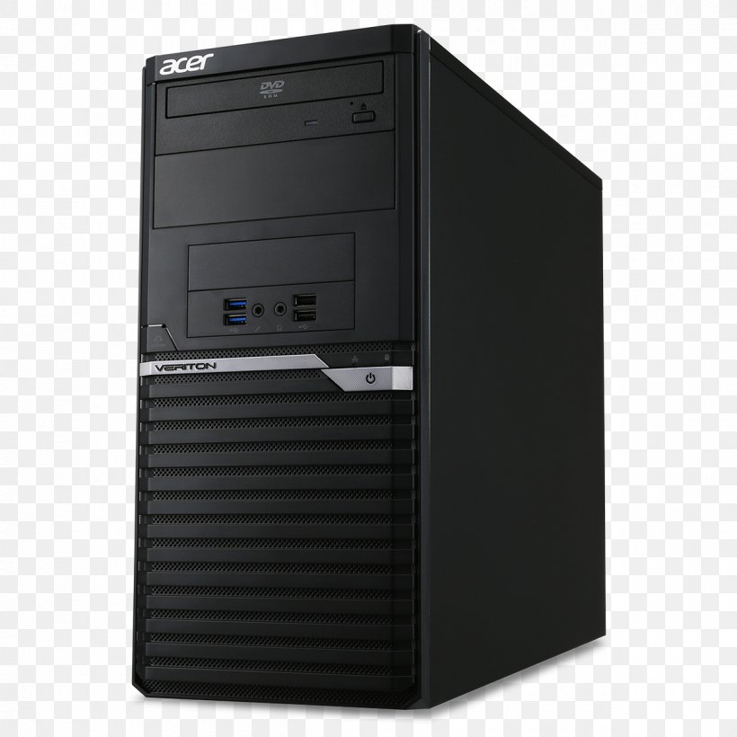 Acer Veriton Desktop Computers Intel Core, PNG, 1200x1200px, Acer Veriton, Acer, Acer Aspire Desktop, Black, Computer Case Download Free