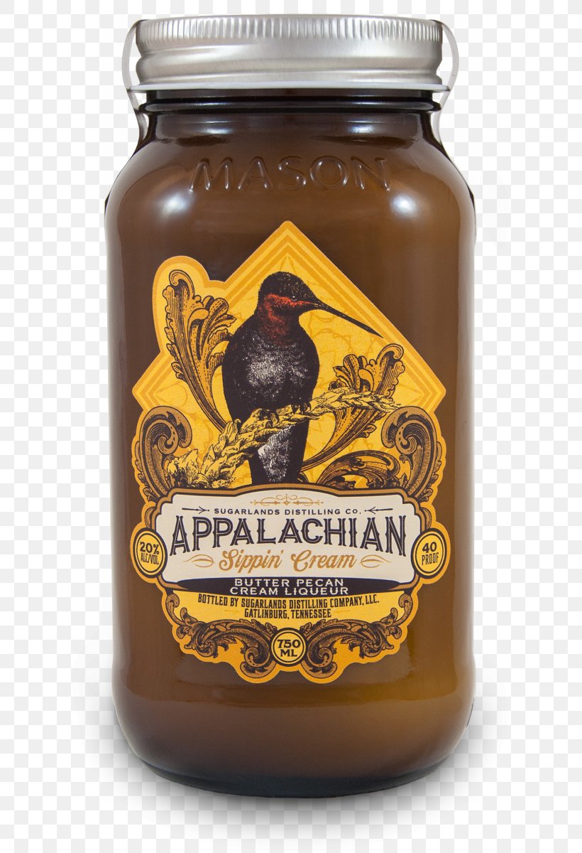 Cream Liqueur Sugarlands Distilling Company Moonshine Distilled Beverage, PNG, 657x1200px, Cream, Alcoholic Drink, Appalachian Mountains, Butter, Butter Pecan Download Free