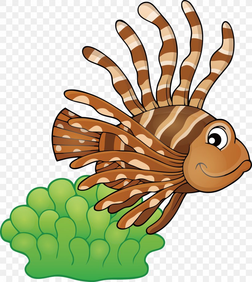 Red Lionfish Drawing Clip Art, PNG, 1884x2116px, Red Lionfish, Cartoon, Coloring Book, Coral Reef Fish, Drawing Download Free