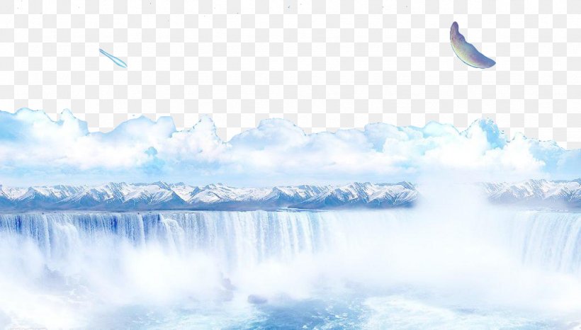 Snow Waterfall Wallpaper, PNG, 1024x582px, Snow, Blue, Calm, Cloud, Daytime Download Free
