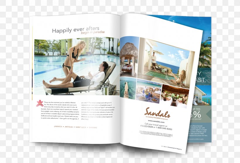 Advertising Sandals Resorts Hotel Travel, PNG, 1800x1225px, Advertising, Brand, Brochure, Business, Hospitality Industry Download Free