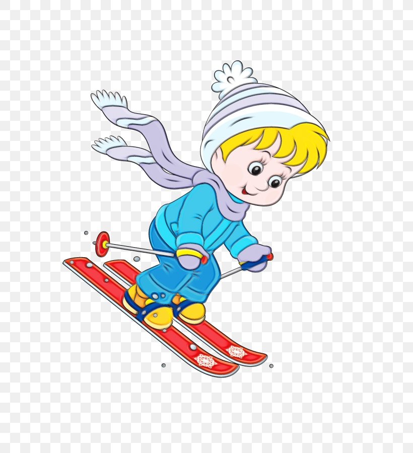 Skier Cartoon Recreation Sports Equipment Winter Sport, PNG, 800x900px, Watercolor, Cartoon, Fictional Character, Paint, Recreation Download Free